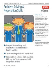 Problem Solving & Negotiation Skills - MADD