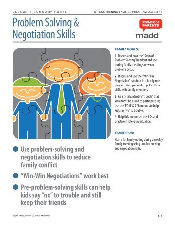 Problem Solving & Negotiation Skills - MADD