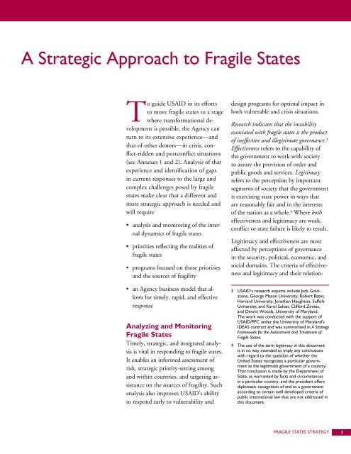 USAID Fragile States Strategy - The Air University