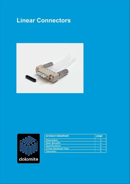 Linear Connectors - Dolomite Microfluidics