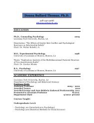 Curriculum Vitæ - Louisiana Tech University