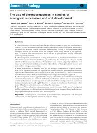 The use of chronosequences in studies of ecological succession ...