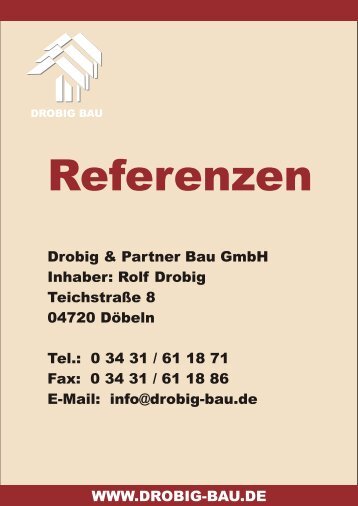 Referenzen - Drobig Bau