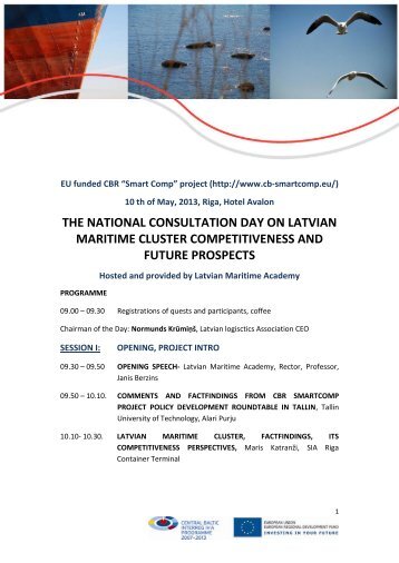 the national consultation day on latvian maritime cluster ...