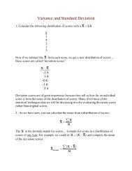 Variance and Standard Deviation