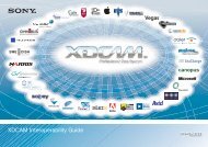 XDCAM Interoperability Guide - Sony Professional