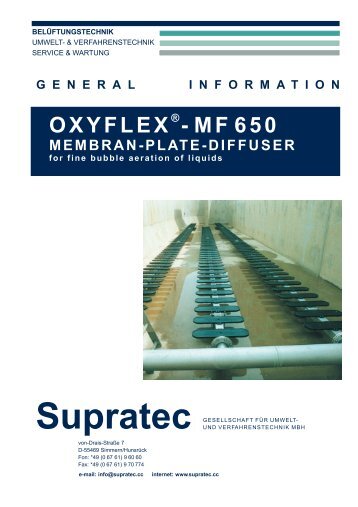 oxyflex - mf 650 Â® membran-plate-diffuser - Supratec