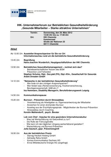 IHK- Unternehmerforum zur Betrieblichen Gesundheitsförderung ...