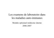 Les examens de laboratoire dans les maladies auto-immunes