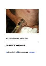 informatie voor patiÃ«nten APPENDICOSTOMIE - UZ Leuven