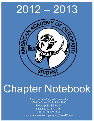 2012 â 2013 - American Academy of Osteopathy