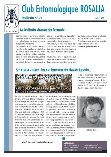 les bulletins réunis en un seul fichier - Club entomologique ...
