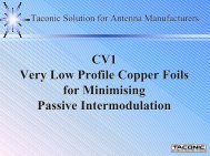 CV1 Very Low Profile Copper Foils for Minimising Passive ... - Taconic