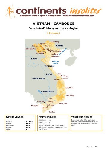 VIETNAM - CAMBODGE - Continents Insolites