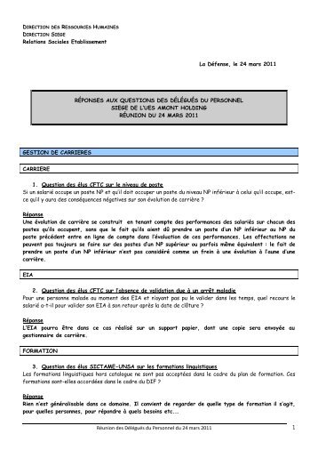 QUESTIONS DES DELEGUES CGT - Fédération CFTC-CMTE