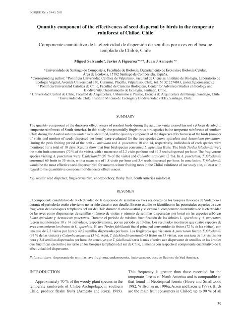 Quantity component of the effectiveness of seed dispersal by birds in ...