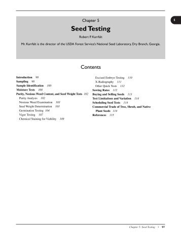 Chap. 5 Layout - National Seed Laboratory - USDA Forest Service