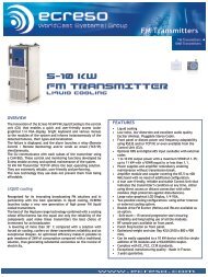 5-10 kW FM TRANSMITTER - SLG Broadcast AG