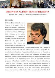 INTERVISTA AL PROF. RENATO BRUNETTA - lostatoperfetto.it