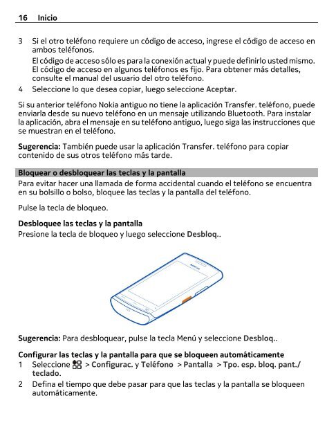 Manual del Usuario para Nokia 500