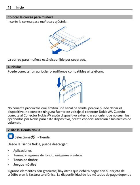 Manual del Usuario para Nokia 500
