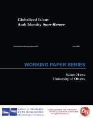 Globalized Islam: Arab Identity Sous Rature - McMaster University