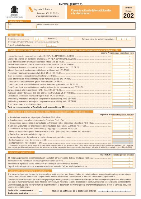 Modelo 202 y anexo - Fiscal impuestos