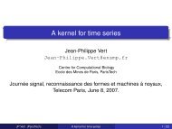 A kernel for time series - Center for Computational Biology