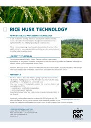 rice husk technology - Pörner Group