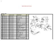 PARTS LIST OF Venus - Family Go Karts