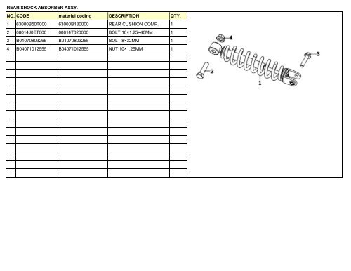 PARTS LIST OF Venus - Family Go Karts