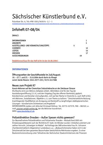 Sächsischer Künstlerbund e.V. - Chemnitzer Künstlerbund eV