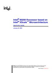 Intel 80200 Processor based on Intel XScale Microarchitecture