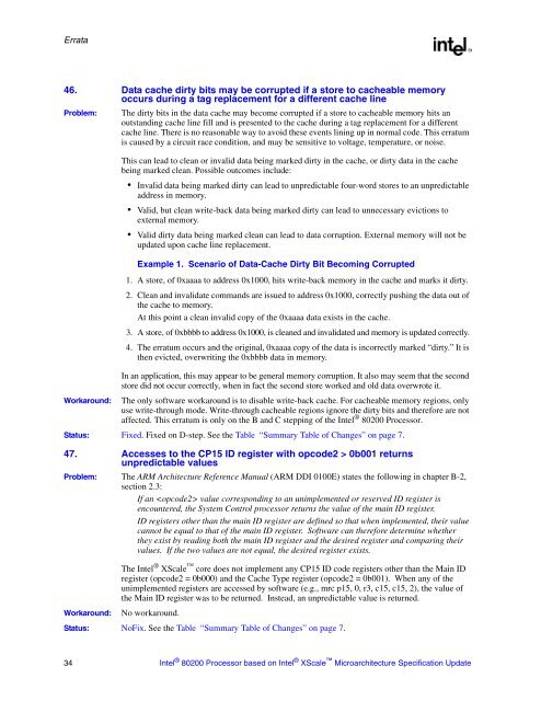 Intel 80200 Processor based on Intel XScale Microarchitecture