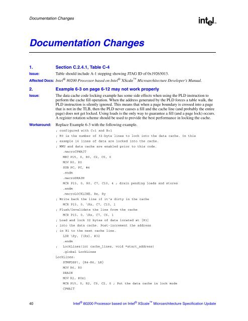 Intel 80200 Processor based on Intel XScale Microarchitecture