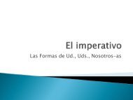 El Imperativo ud uds nosotros