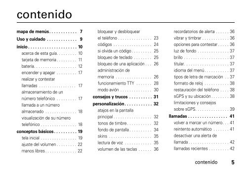 English/LA Spanish MOTO VE240 User's Guide - Centennial de ...