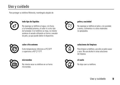 English/LA Spanish MOTO VE240 User's Guide - Centennial de ...