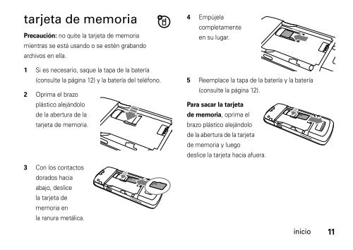 English/LA Spanish MOTO VE240 User's Guide - Centennial de ...