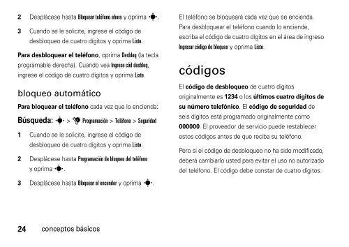 English/LA Spanish MOTO VE240 User's Guide - Centennial de ...