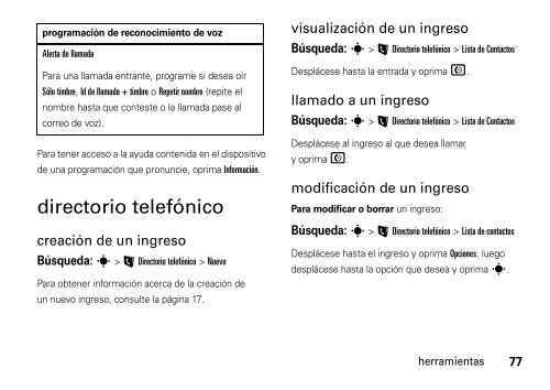 English/LA Spanish MOTO VE240 User's Guide - Centennial de ...