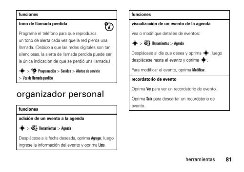 English/LA Spanish MOTO VE240 User's Guide - Centennial de ...