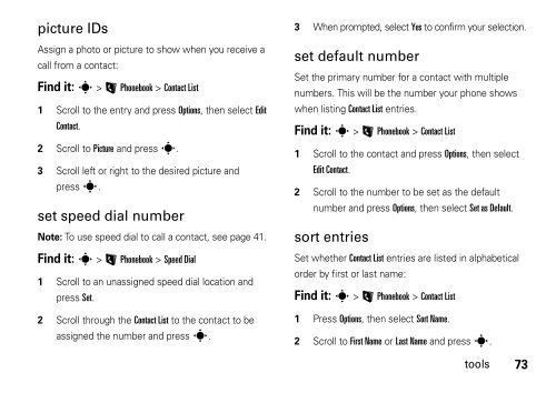 English/LA Spanish MOTO VE240 User's Guide - Centennial de ...