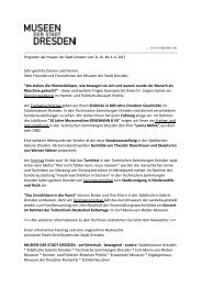 Programm der Museen der Stadt Dresden - Dresdner ...