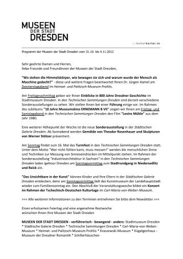 Programm der Museen der Stadt Dresden - Dresdner ...