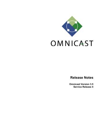 Omnicast 3.5 Release Notes (SR4) - Genetec