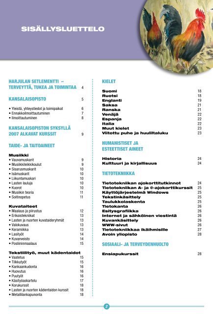 Kansalaisopiston opinto-ohjelma_syksy2007.pdf - Harjulan ...