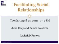 Facilitating Social Relationships - LSUHSC Human Development ...