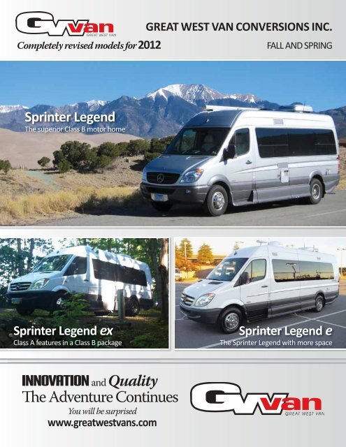 2012 Great West Vans Sprinter Legend Brochure PDF