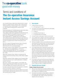 Terms and conditions - The Co-operative Bank